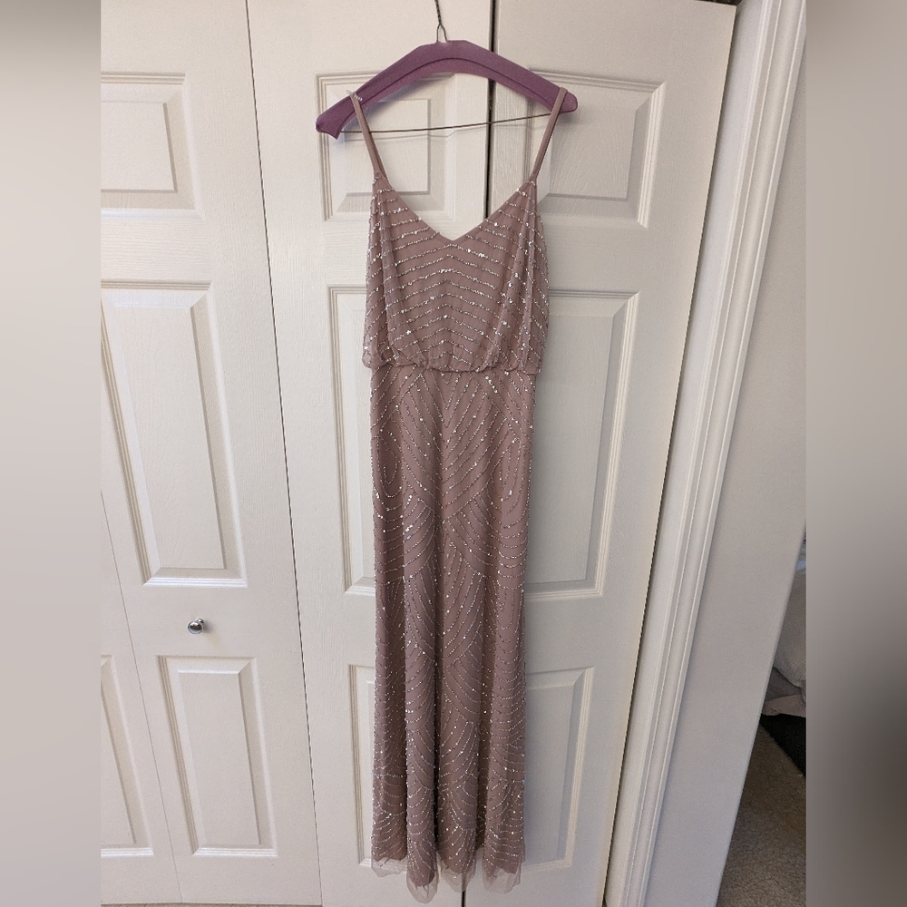 Adrianna papell long beaded dress